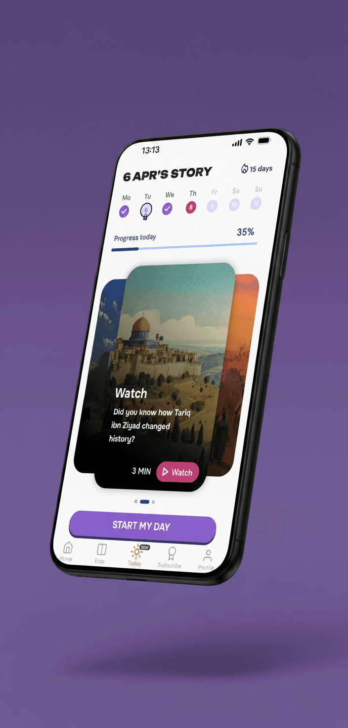 Archives app in a phone mockup